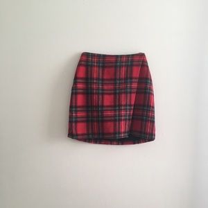 Hollister NWOT Red Plaid Skirt